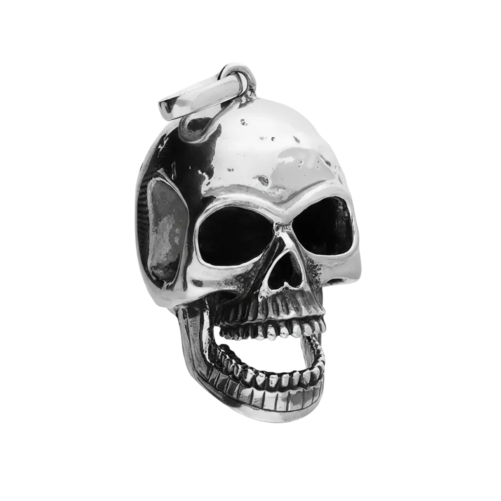 Large Skull Pendant Men's 925 Solid Sterling Silver 925 Hallmarked