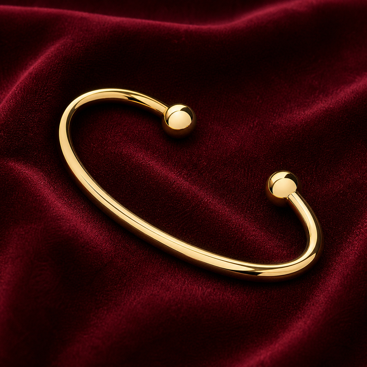 Ladies 24ct Gold Torque Bangle on Sterling Silver 925 Hallmark Cuff Bracelet