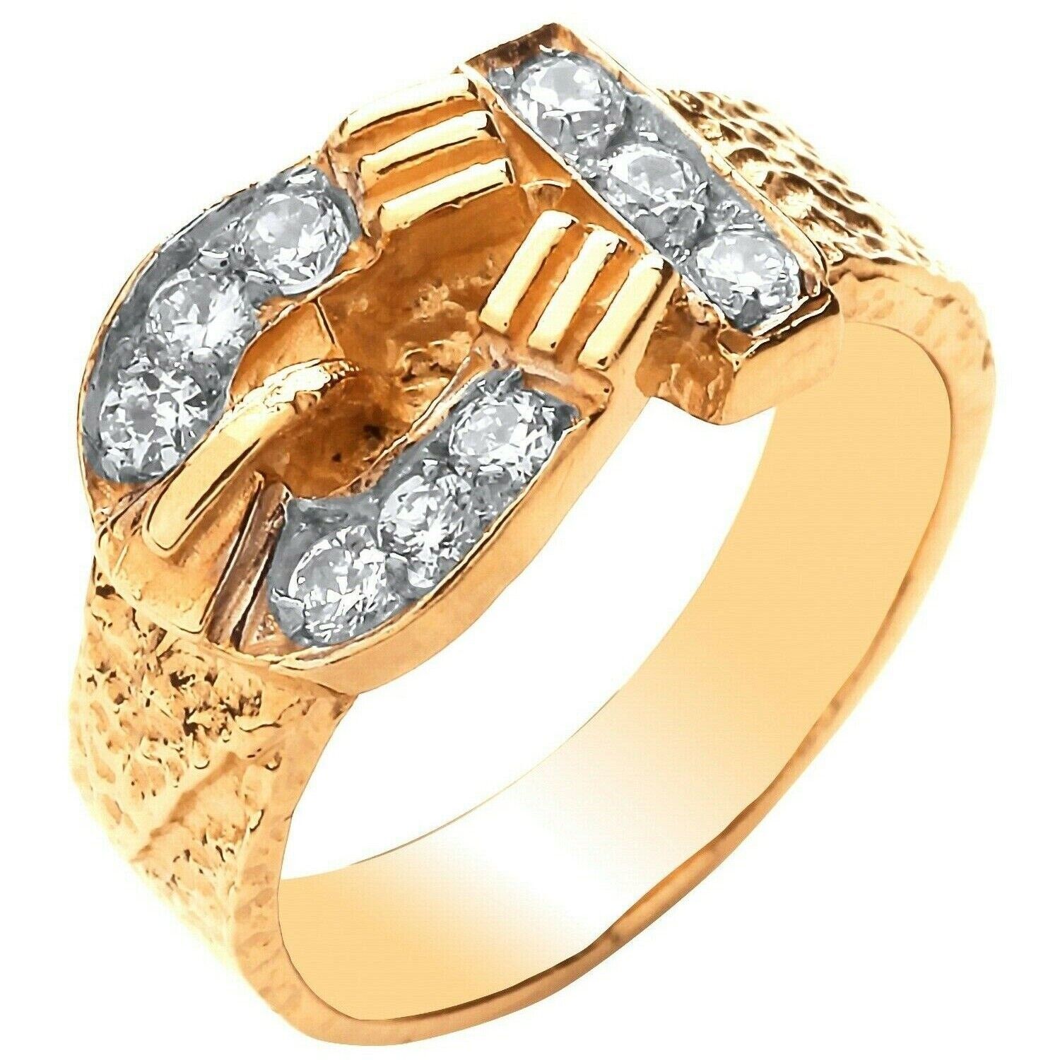 Baby Childs Buckle Ring Solid Yellow Gold Gemstone Hallmarked British Made