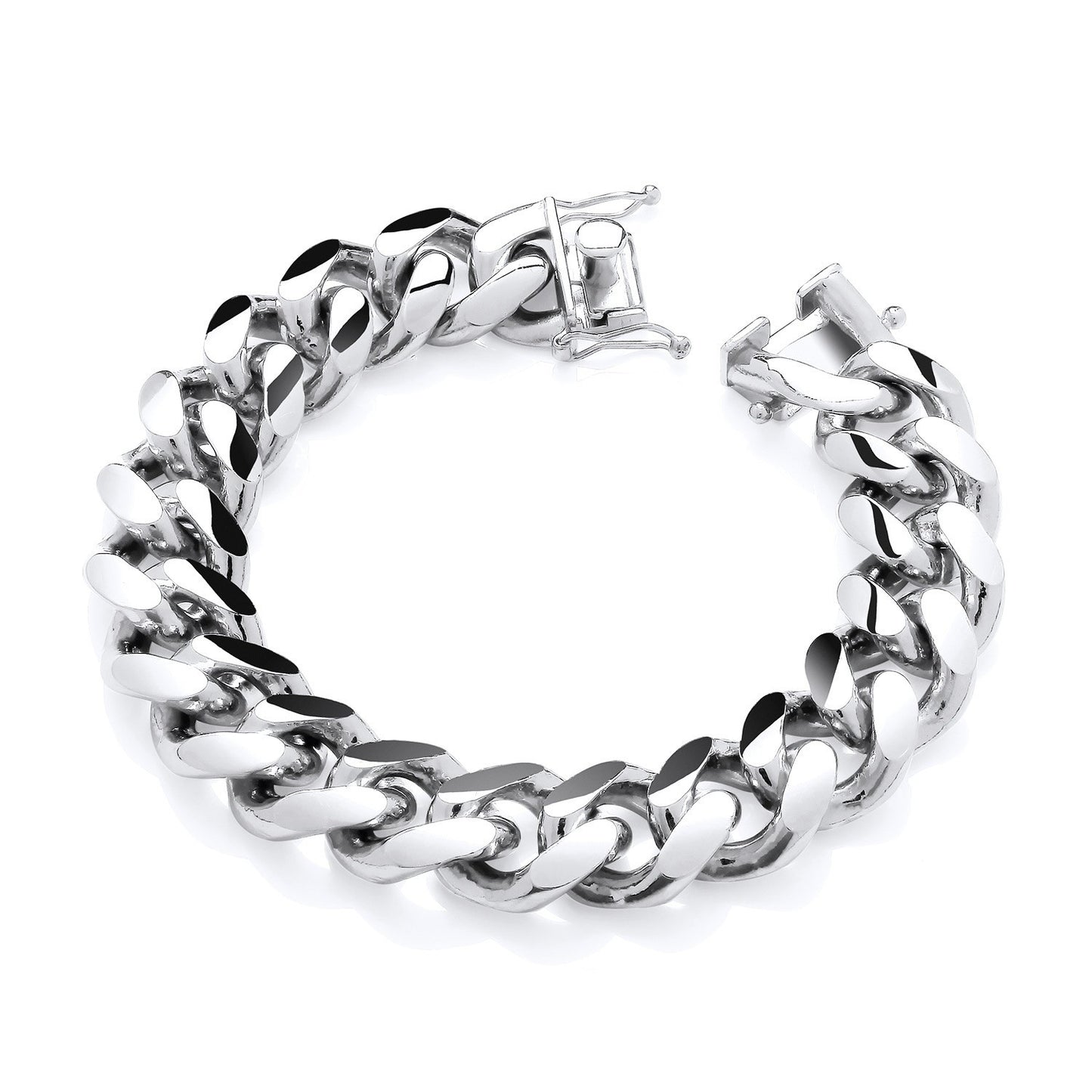 Solid Silver Mens Cuban Bracelet HEAVY 172 GRAMS 18.5mm Wide Hallmarked