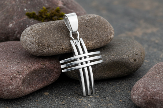 Fred Bennett Triple Bar Cross Pendant 50cm P2563