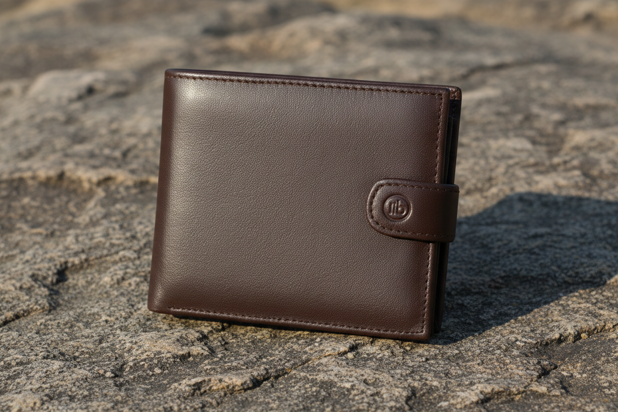 Fred Bennett Brown Leather Wallet with Coin Purse Free Laser Engraving W016