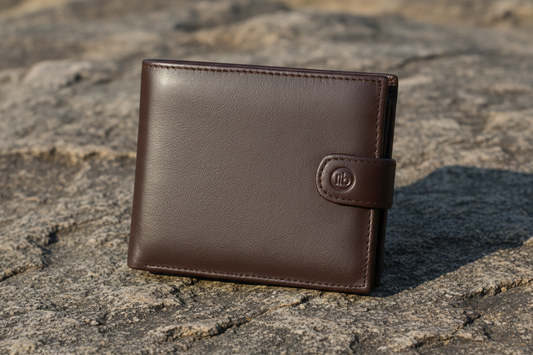 Fred Bennett Brown Leather Wallet with Coin Purse Free Laser Engraving W016