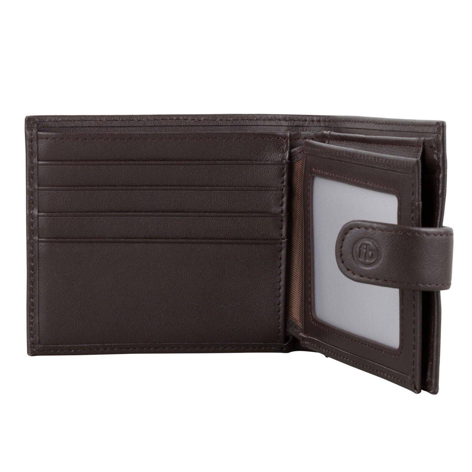 Fred Bennett Brown Leather Wallet with Coin Purse Free Laser Engraving W016