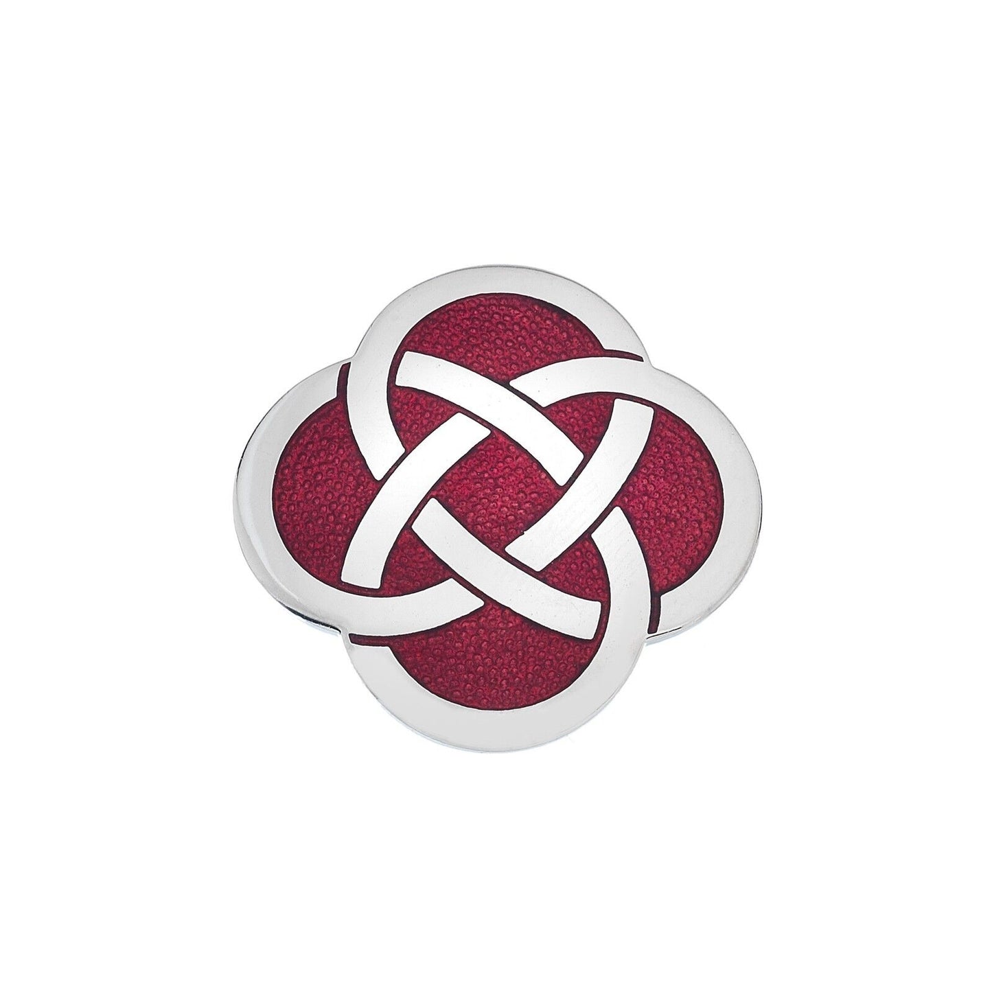 Celtic Knot Red Brooch Silver Plated Brand New Gift Packaging