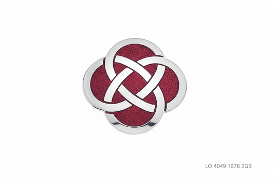Celtic Knot Red Brooch Silver Plated Brand New Gift Packaging