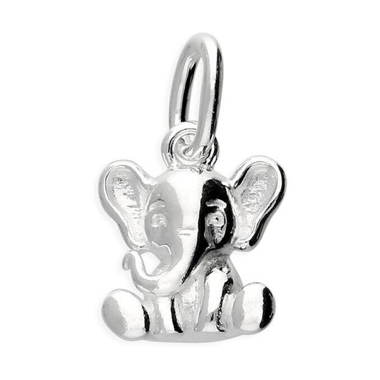 Small Cute Elephant Pendant Pendant Solid 925 Sterling Silver