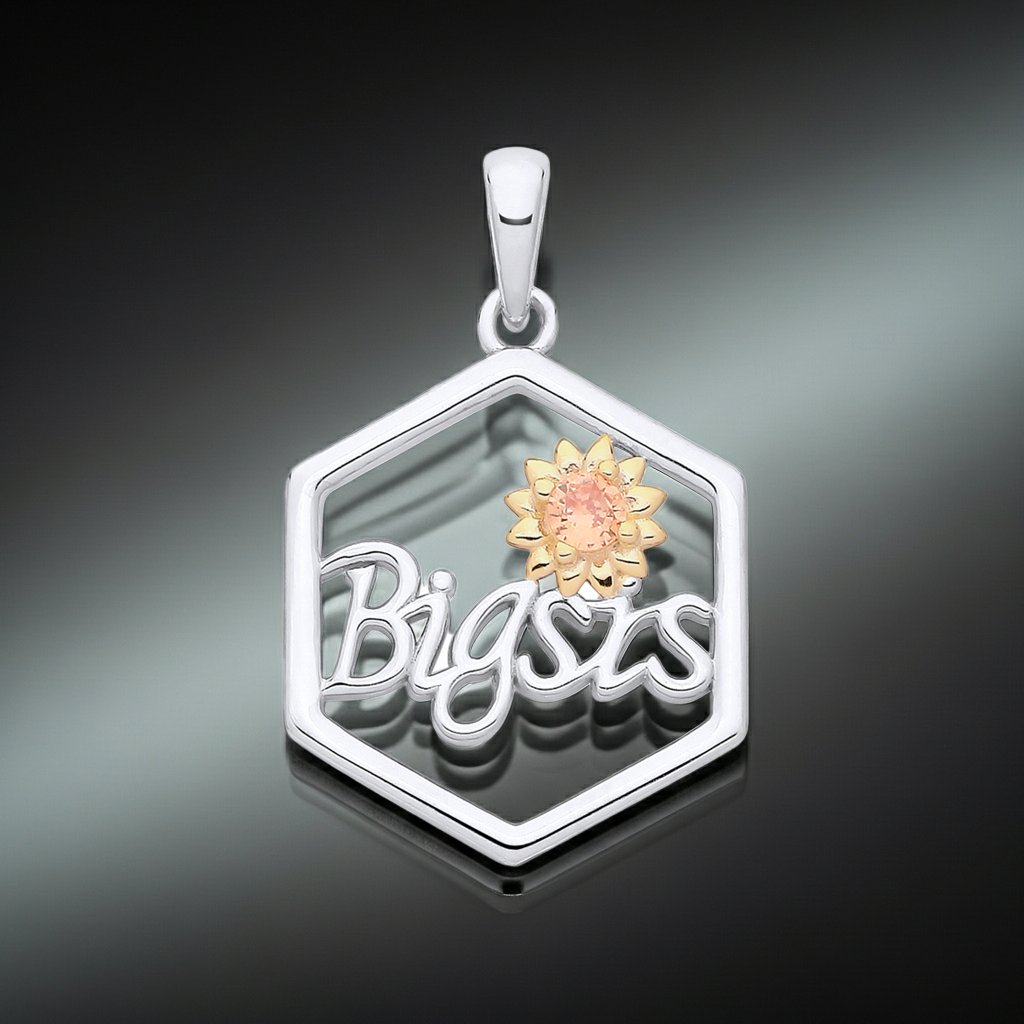 Big Sis Sister Pendant Solid Sterling Silver 925 Hallmark 18" Chain