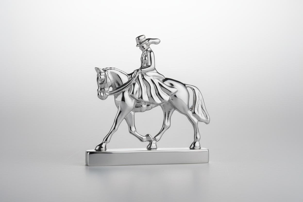 Lady Riding Horse Side Saddle Brooch Solid 925 Sterling Silver hallmarked