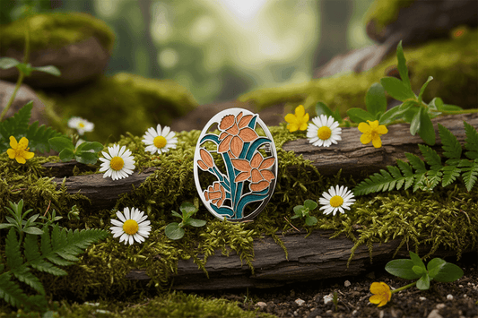 Daffodil Brooch Yellow Silver Plated Brand New Gift Packaging