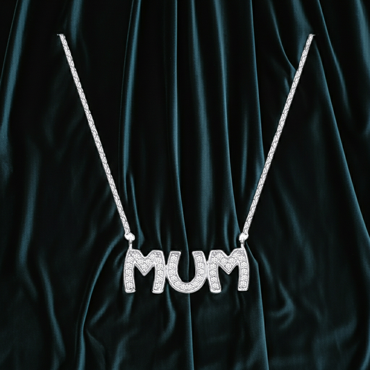 Mum Heart Necklace Solid Sterling Silver 925 Hallmark 18" Chain