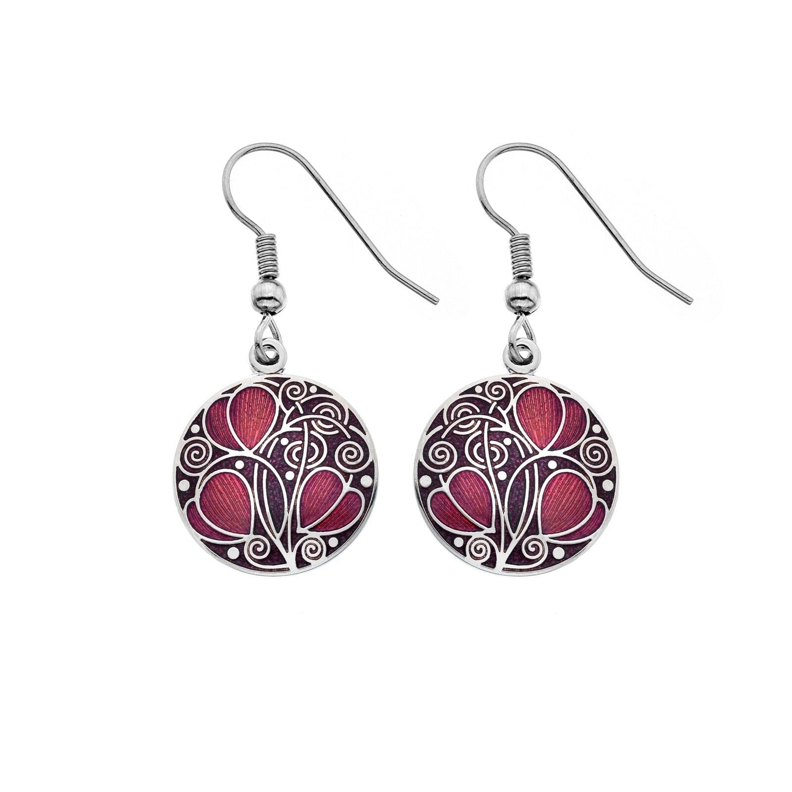 Mackintosh Leaf Earrings Silver Plated Branded Packaging