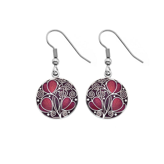 Mackintosh Leaf Earrings Silver Plated Branded Packaging