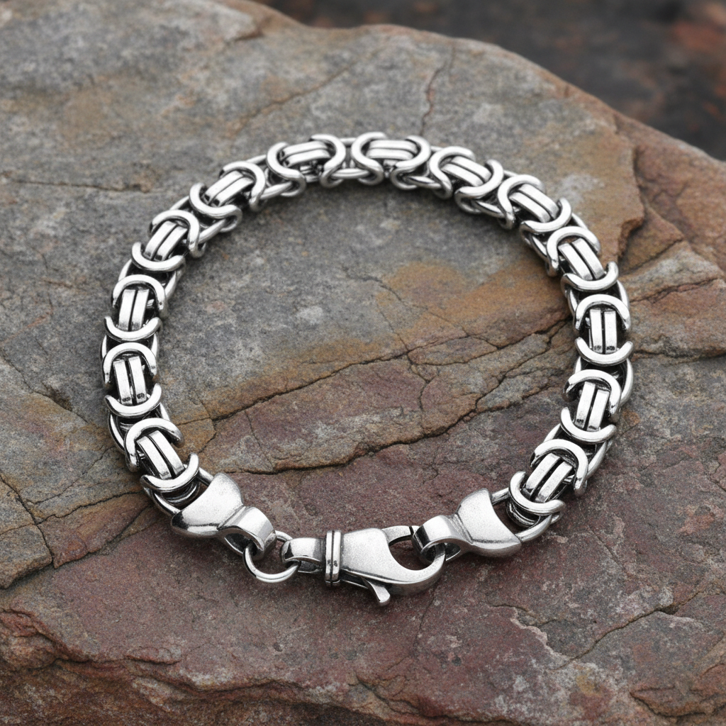 Men's Bracelet Multi Link Fancy Oxidised Bracelet 925 Sterling Silver