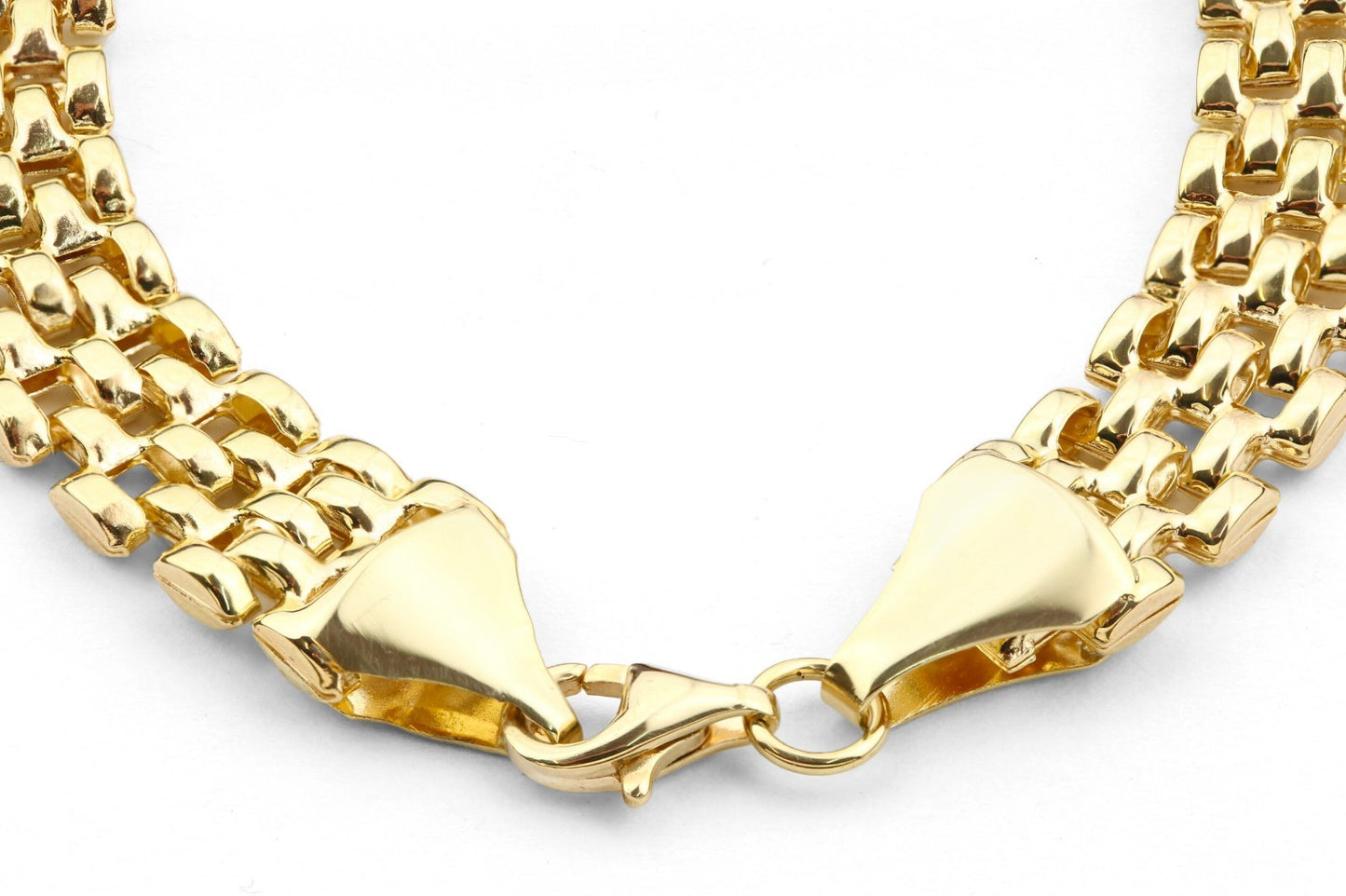 Luxury Gold Pantha Bracelet 9ct Yellow Gold 375 Hallmark 19cm