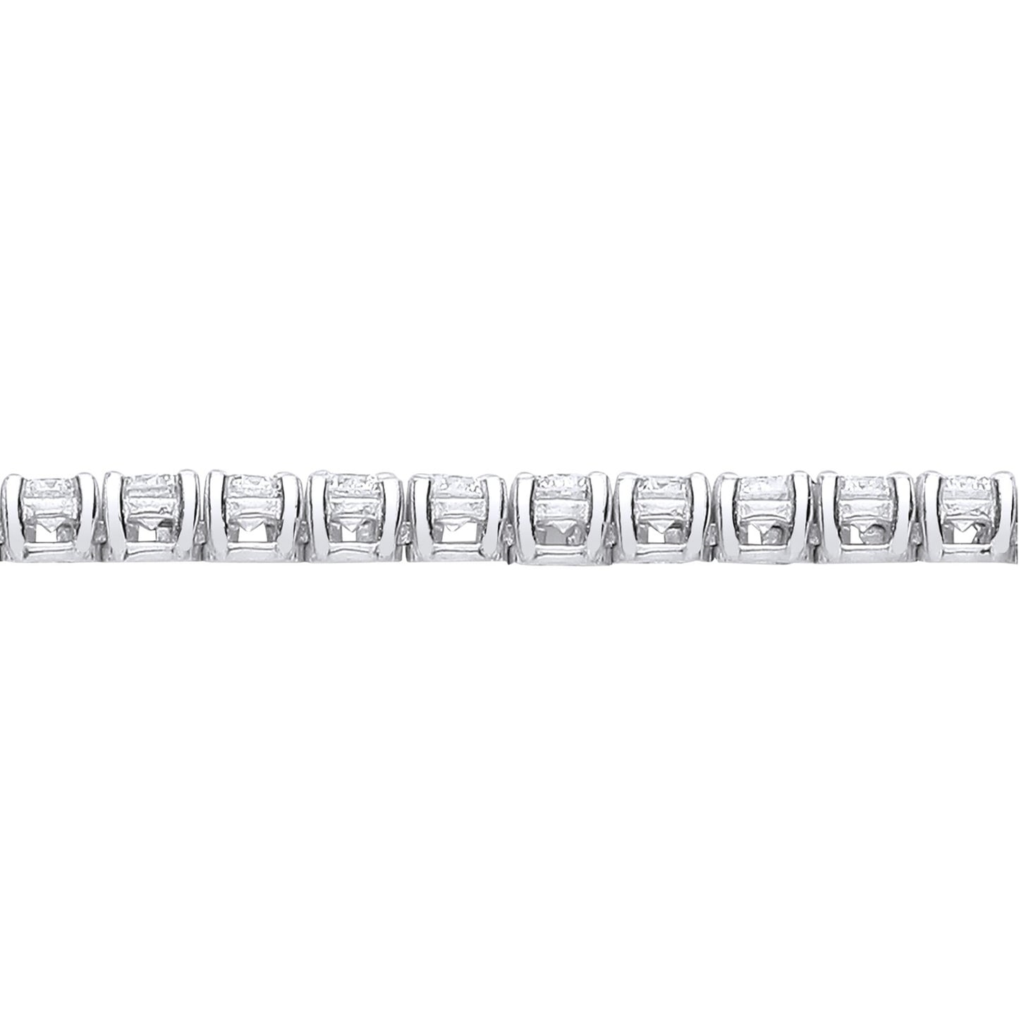 18ct White Gold 10.00ct Diamond 17 Inch Necklace Certificated Made in London