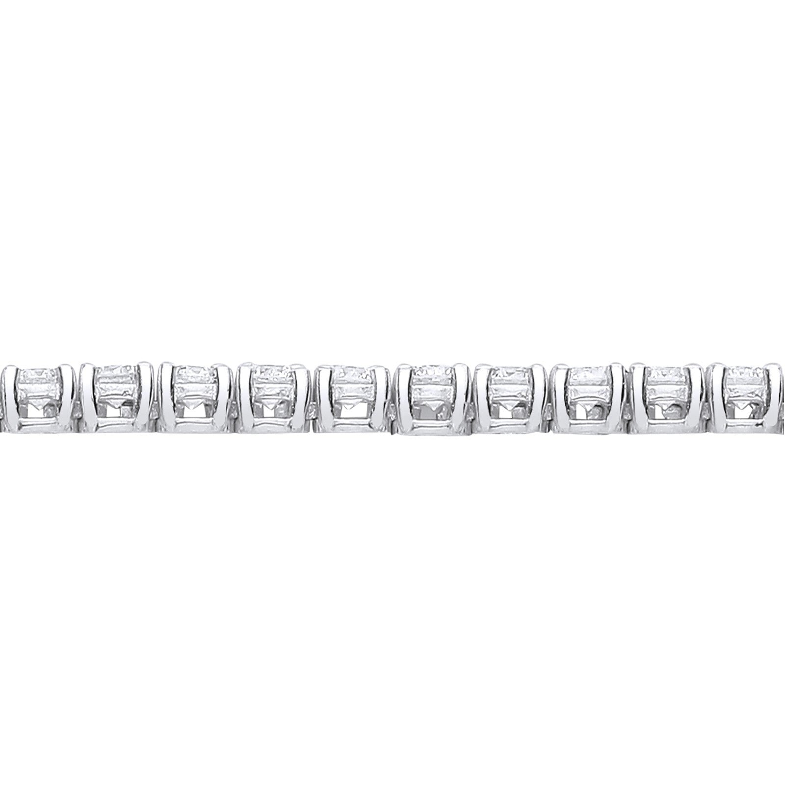18ct White Gold 10.00ct Diamond 17 Inch Necklace Certificated Made in London