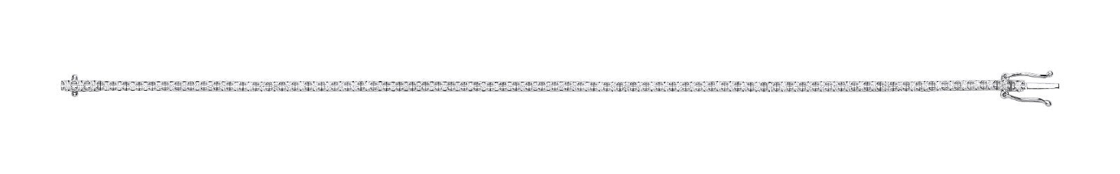 18ct illusion Set 0.75ct Diamond Tennis Bracelet Made in London