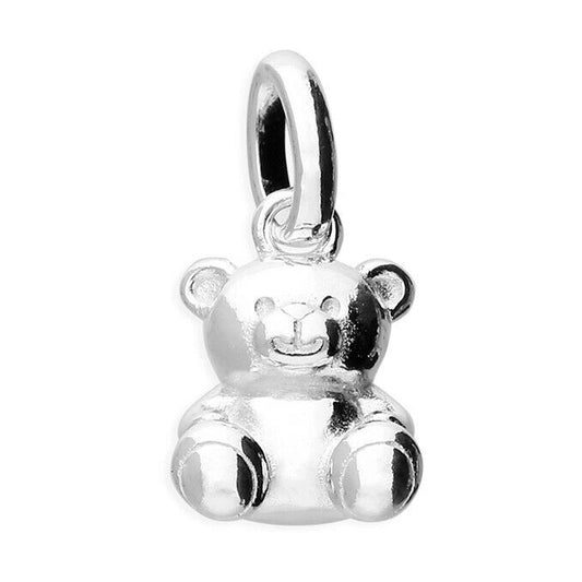 Small Cute Teddy Bear Pendant Pendant Solid 925 Sterling Silver