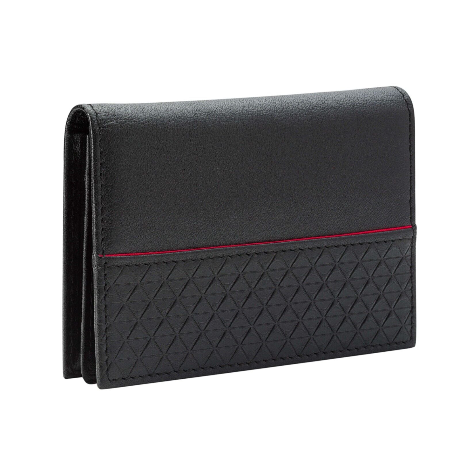 Fred Bennett Black Recycled Leather Card Holder Free Laser Engraving W017