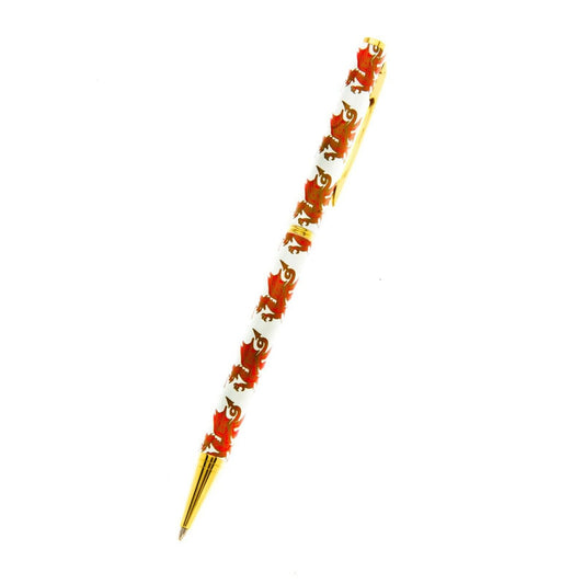 Ballpoint Pen Gold Plated Welsh Dragon Designer Black Ink Brand New Boxed
