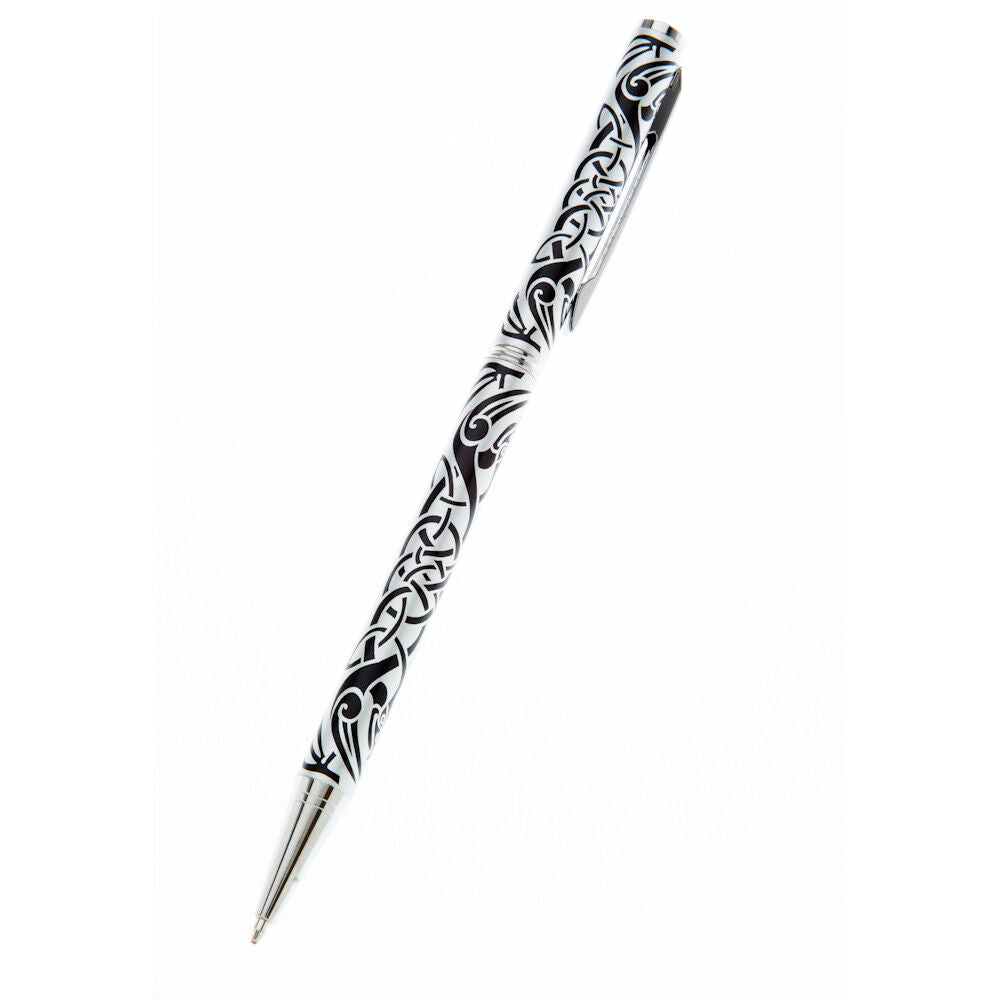 Ballpoint Pen Silver Plated Celtic Bird Wings Designer Black Ink Brand New Boxed