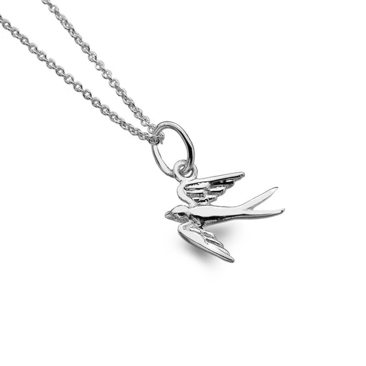 Swallow Pendant Necklace Sterling Silver 925 Hallmark All Chain Lengths