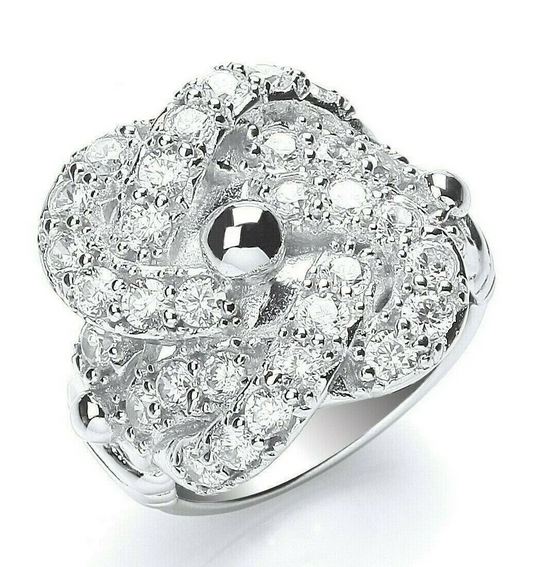Sterling Silver Gents Knot Ring Fully Hallmarked Heavy Weight