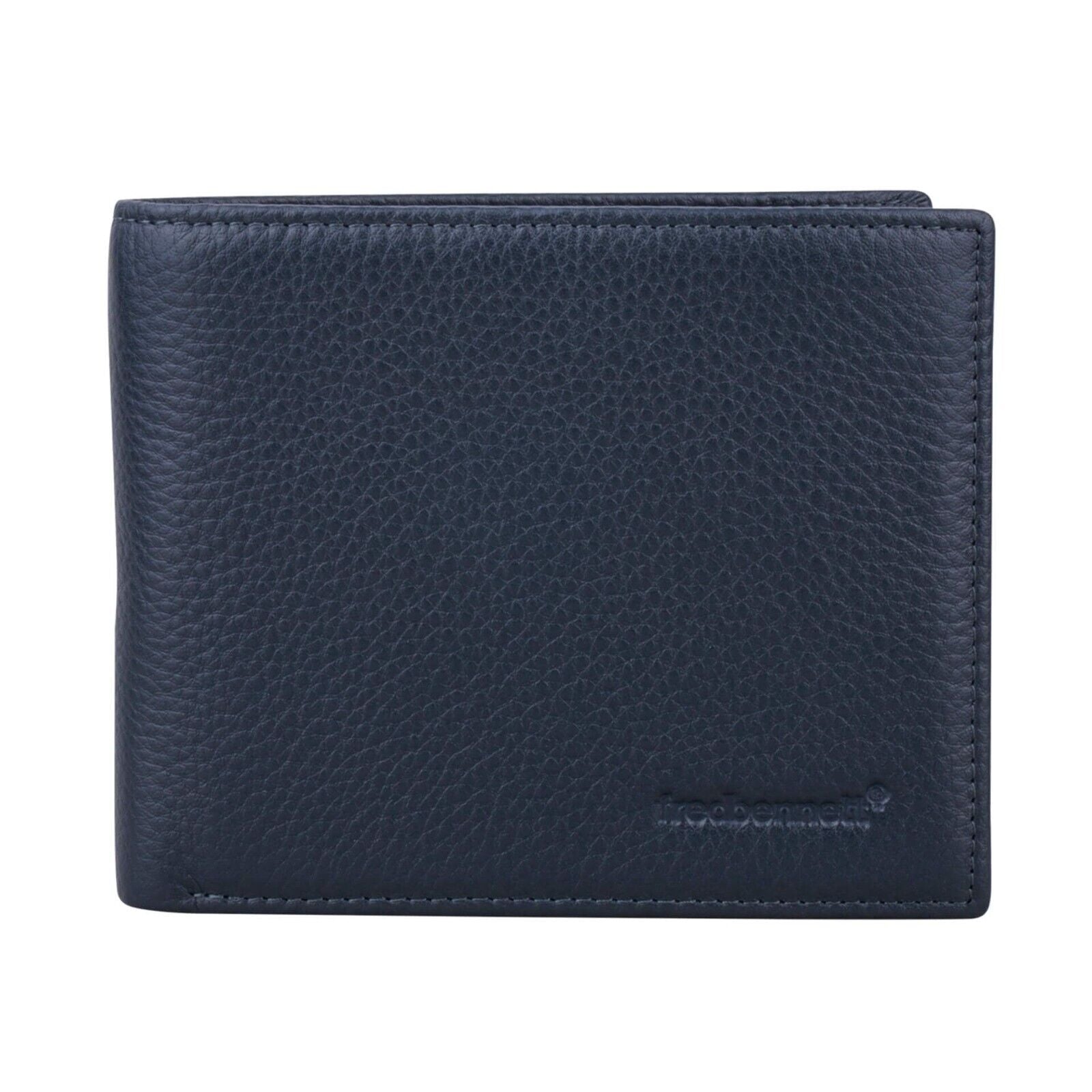 Fred Bennett Blue Leather Wallet Free Laser Engraving W010