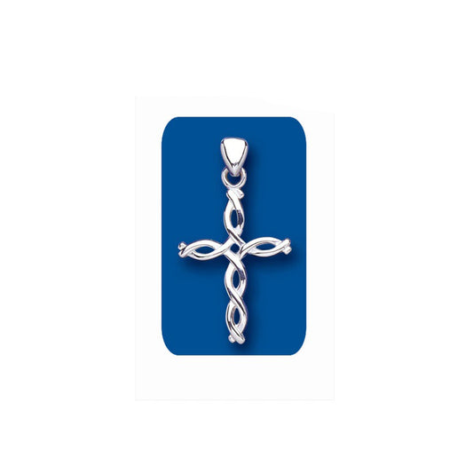 Sterling Silver Celtic Design Cross Pendant 925 hallmark 26 x 19mm