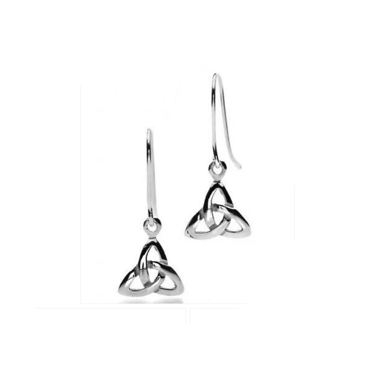 Celtic Trinity Knot Earrings Drop Sterling Silver 925 Hallmarked Drops