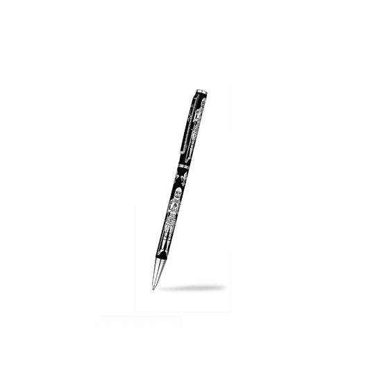Ballpoint Pen Silver Plated Medieval Knight Designer Black Ink Brand New Boxed