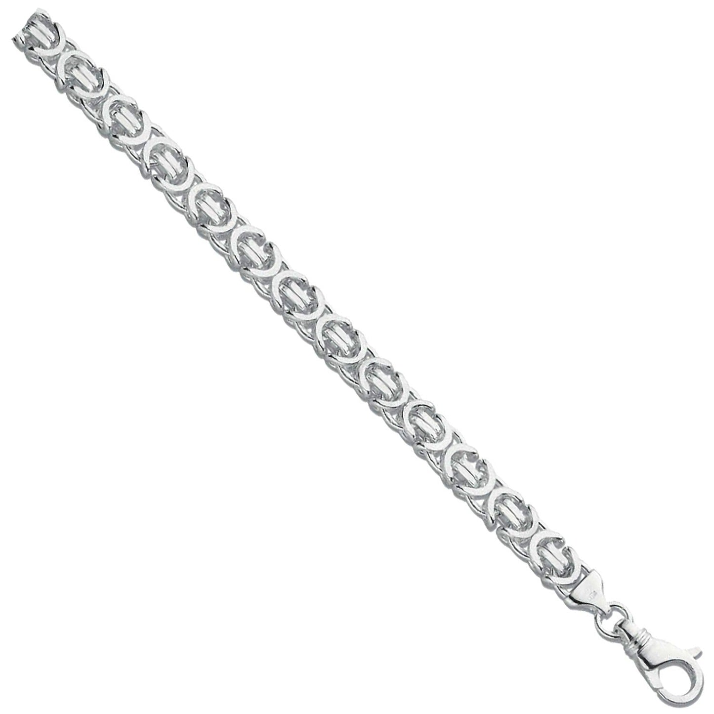 Sterling Silver Byzantine Bracelet Gents Mens Solid Very Heavy British Hallmark