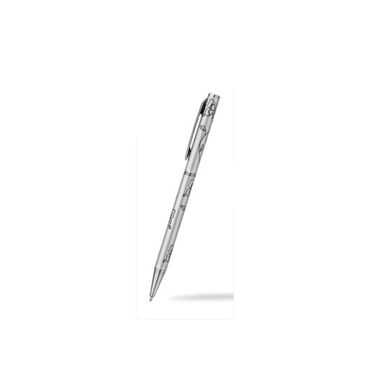 Butterfly Ballpoint Pen Silver Plated Black Ink Brand New Boxed