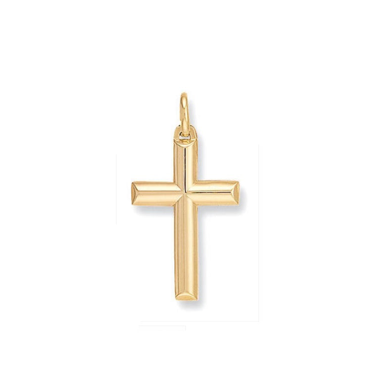 Elegant gold cross pendant necklace from J R Jewellery for a timeless accessory