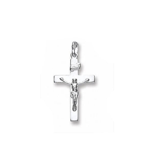 Silver Crucifix Pendant Cross Necklace 925 Hallmark 26 x 16mm
