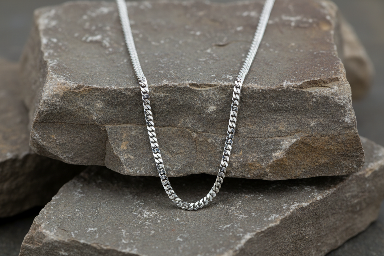 Fred Bennett Diamond Cut Curb Chain Necklace 55cm N3122