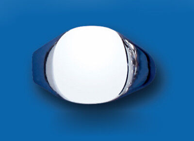 Gents Sterling Silver Cushion Signet Ring with a sleek and polished design for men