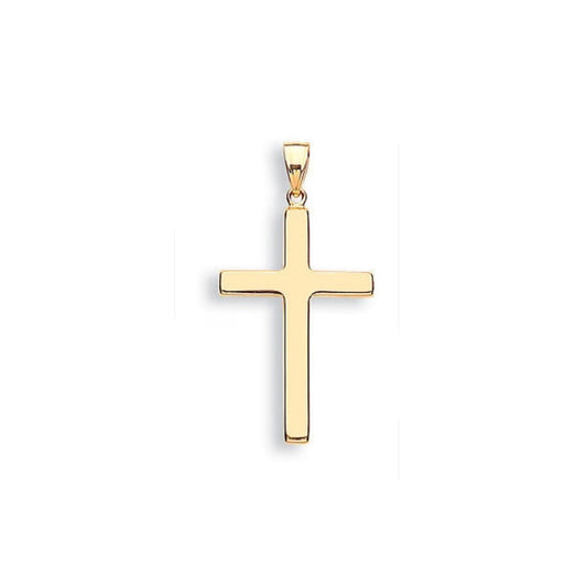 Gold Cross Pendant Large Gold Cross Necklace Yellow Gold Cross