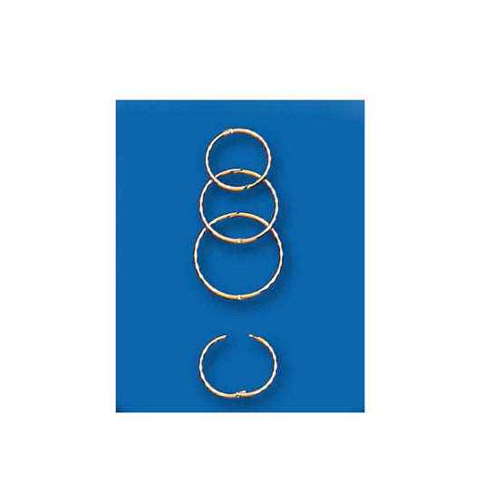 Hinged Sleeper Earrings Hinged Hoop Earrings Yellow Gold Sleeper 13mm 14mm 16mm