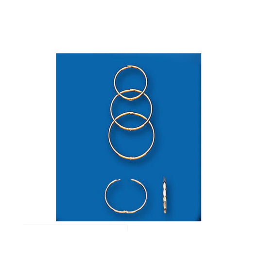 Gold Hoop Earrings Yellow Gold Sleeper Faceted 13mm 14mm 16mm