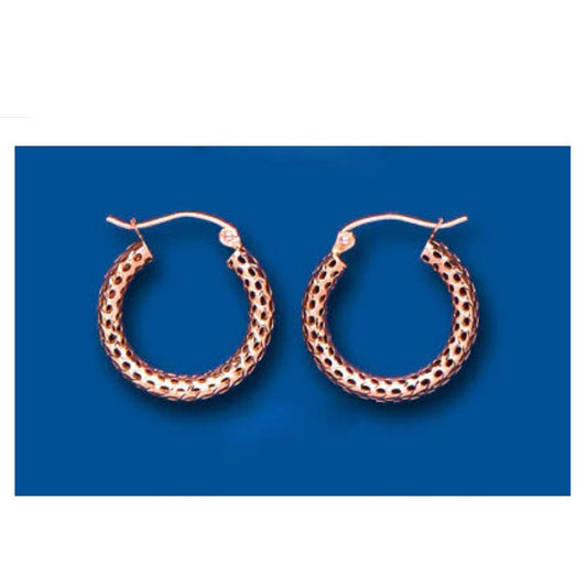 Hoop Earrings Rose Gold Creole Red Gold 18mm