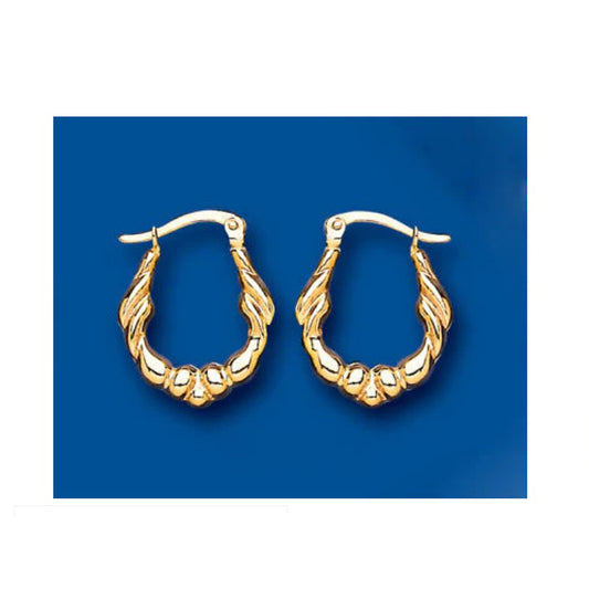 Hoop Earrings Yellow Gold Creole Hoops Hallmarked