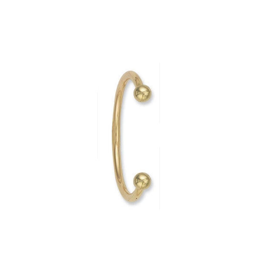 Torque Bangle Solid Gold Ladies 5mm Yellow Gold Cuff Bracelet