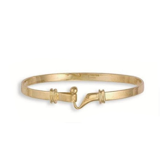 Ladies Yellow Gold Hook Bangle Fully British Hallmarked 13 Grams approx.