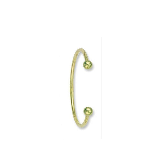 Torque Bangle Solid Gold Ladies 3mm Yellow Gold Cuff