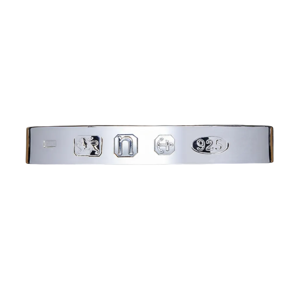 Hallmark Torque Bangle Men's Solid Sterling Silver Gents Cuff Bracelet 27 Grams