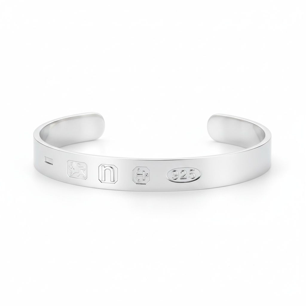 Hallmark Torque Bangle Men's Solid Sterling Silver Gents Cuff Bracelet 27 Grams