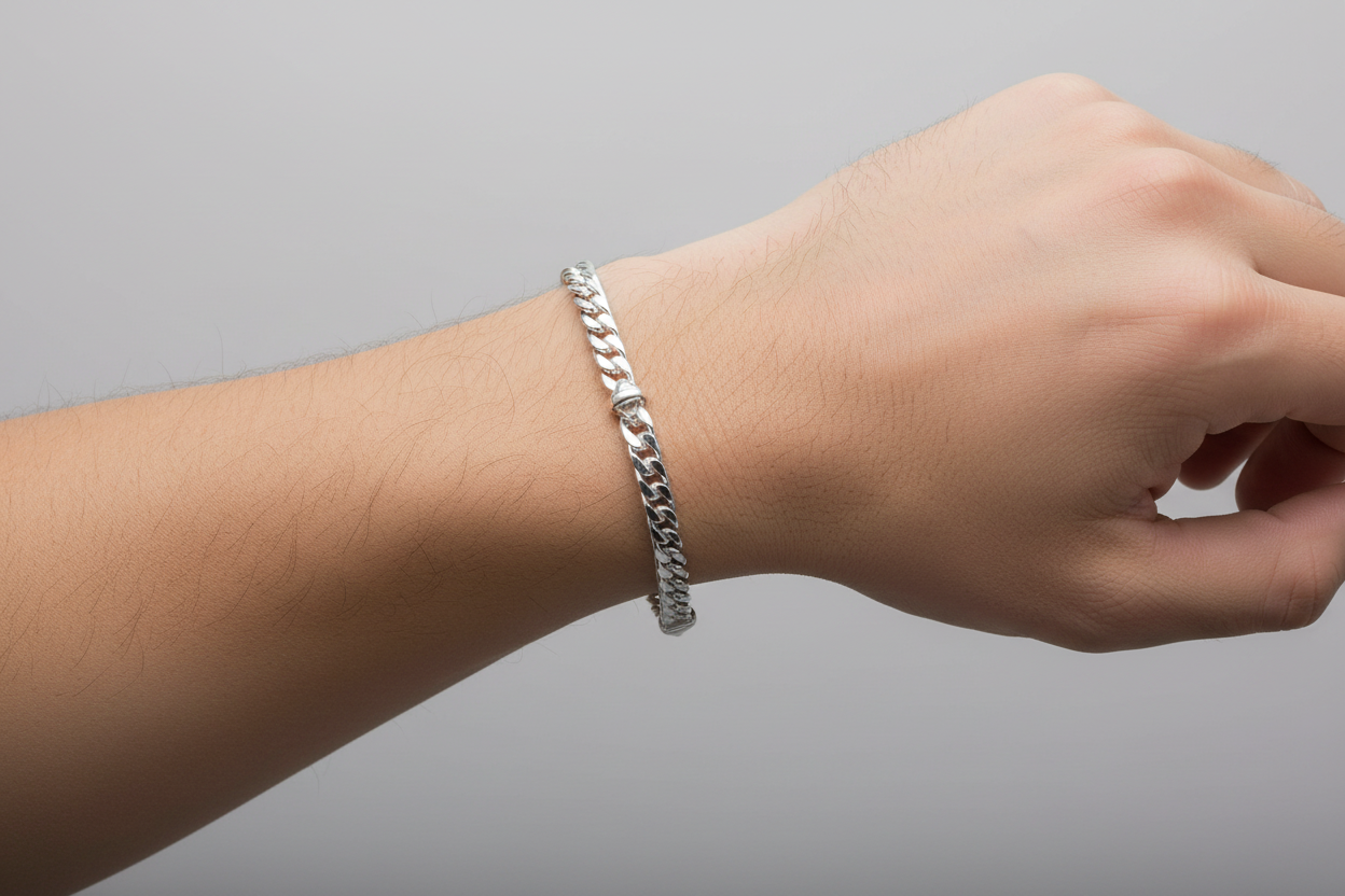Sterling Silver Curb Bracelet Solid Gents Mens Very Heavy Hallmarked 45g
