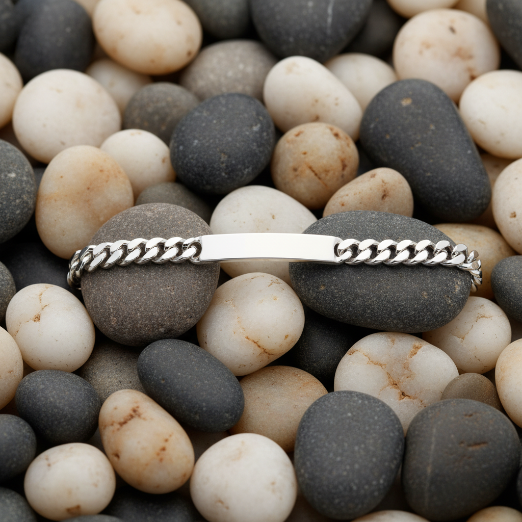 Sterling Silver Identity Bracelet Mens Gents Heavy Solid Hallmarked